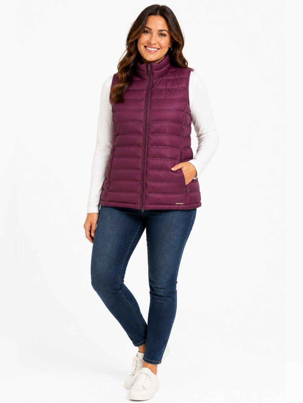 ZeroXposur Packable Puffer Vest Women's 1X Plum Purple Lightweight ThermoCloud